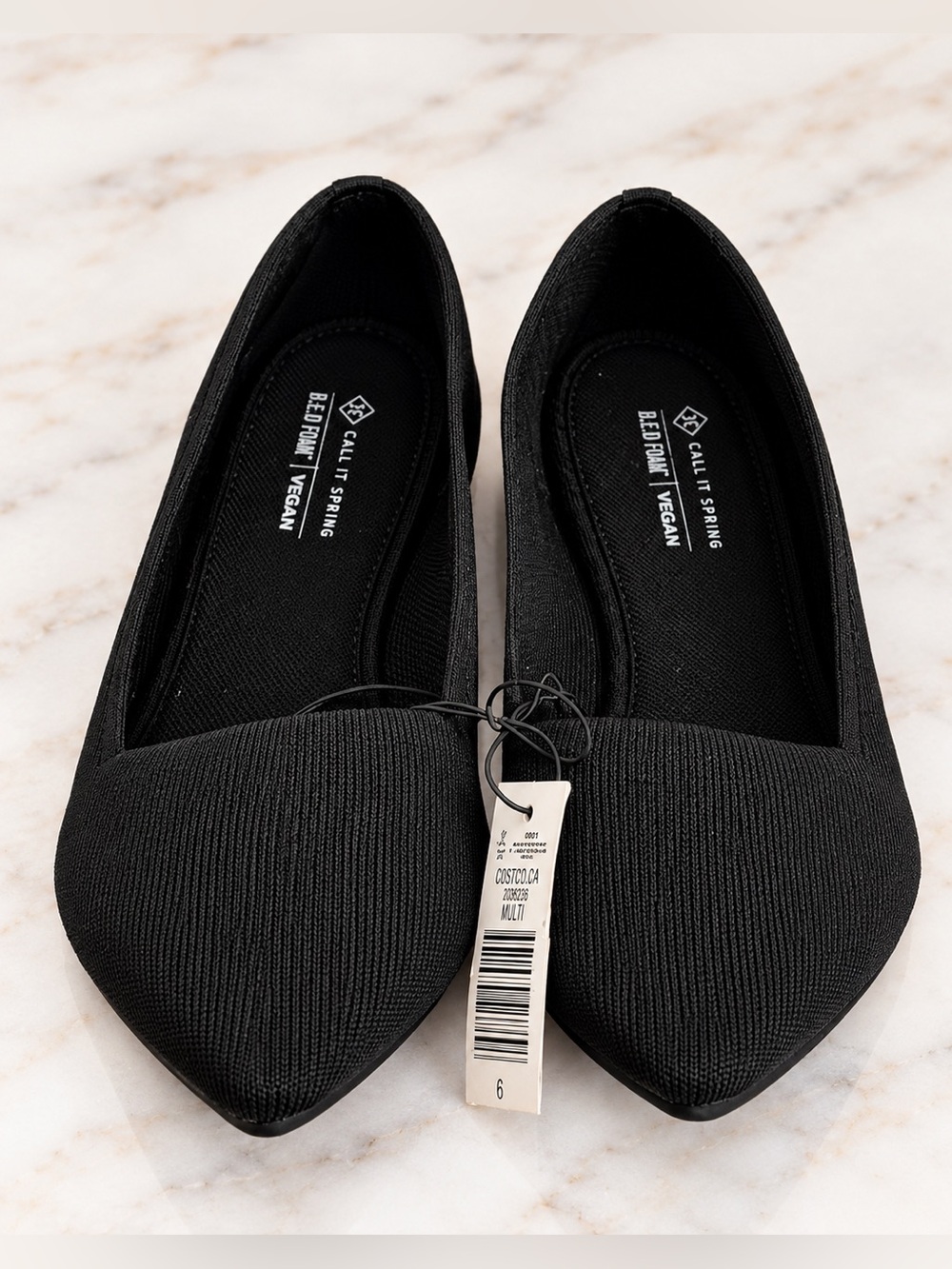 Call It Spring Women's Black Pointed Toe Flats Size 6 – New With Tags